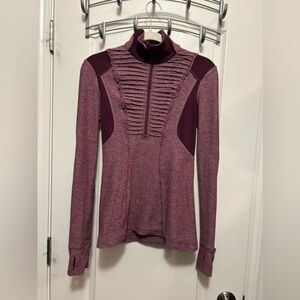 Lululemon run your heart out pullover Womens 4 Heather Plum 1/2 zip gorpcore EUC